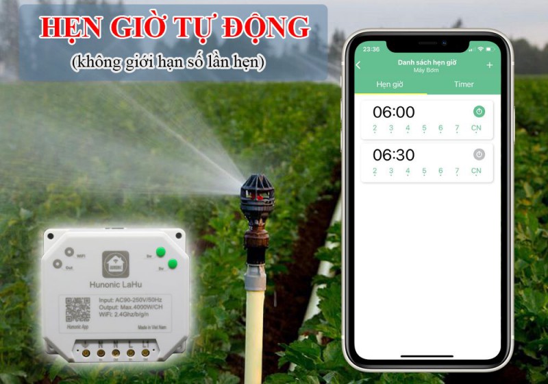 Công Tắc Thông Minh Hunonic Lahu RTC Tích Hợp IC Thời Gian Thực